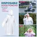Noe & Malu 20-Pack Emergency Disposable Rain Ponchos for Adults  100% Waterproof with Hood | Clear Lightweight Unisex Raincoats for Camping, Hiking & Travel