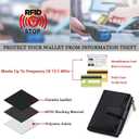 Airkit Small Wallet Women RFID Blocking Soft Leather Bifold Compact Card Holder Wallet for Women with Zipper Coin Pocket 4 ID Window