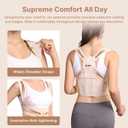 Fit Geno Posture Corrector for Women: Adjustable Lightweight Upper Back Brace for Neck Shoulder & Upper Back Pain Relief - Improve Posture Correct Hunchback Slouching Kyphosis Invisible Under Clothes (XS/S Under Bust 26"-37") (Black)