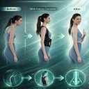 TNDCKP Posture Corrector for Men and Women – Dual-Zone Elastic Design with Adjustable Straps, Helps Improve Posture and Relieve Back Discomfort, Comfortable for Office Wear (Pink, Medium)