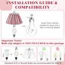 VIHOSE 2 Pack Small Pleated Lamp Shades, 5" Top x 10" Bottom x 5.5" High Bell Fabric Shades for Table Lamps, Small Replacement Lampshades for Table Bedroom Home Decor (Red)