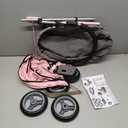 Bayer Dolls 4-in-1 Toy Baby Doll Pram Stroller Cosy Set - Dolls Up to 18" (Pink/Grey)