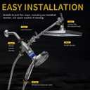 Rain Shower Head with Handheld Spray Combo,10-Spray Mode High Pressure Rain Shower Head with Power Jets, Bathroom Faucet Set, 71" Long Hose, Chrome Silver