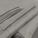 Cream Linen Blackout Curtains 90 Length 2 Panels Set for Living Room Bedroom, 100% Black Out Thermal Insulated Linen Drapes, Room Darkening Grommet Curtains 90 Inches Long Natural Beige