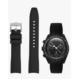 Watch Bands for Moonswatch Watch,Curved No Gap Quick Release Silicone Bands Compatible with Omega X Swatch 20mm Premium Silicone Rubber Replacement Band Strap Men Women
