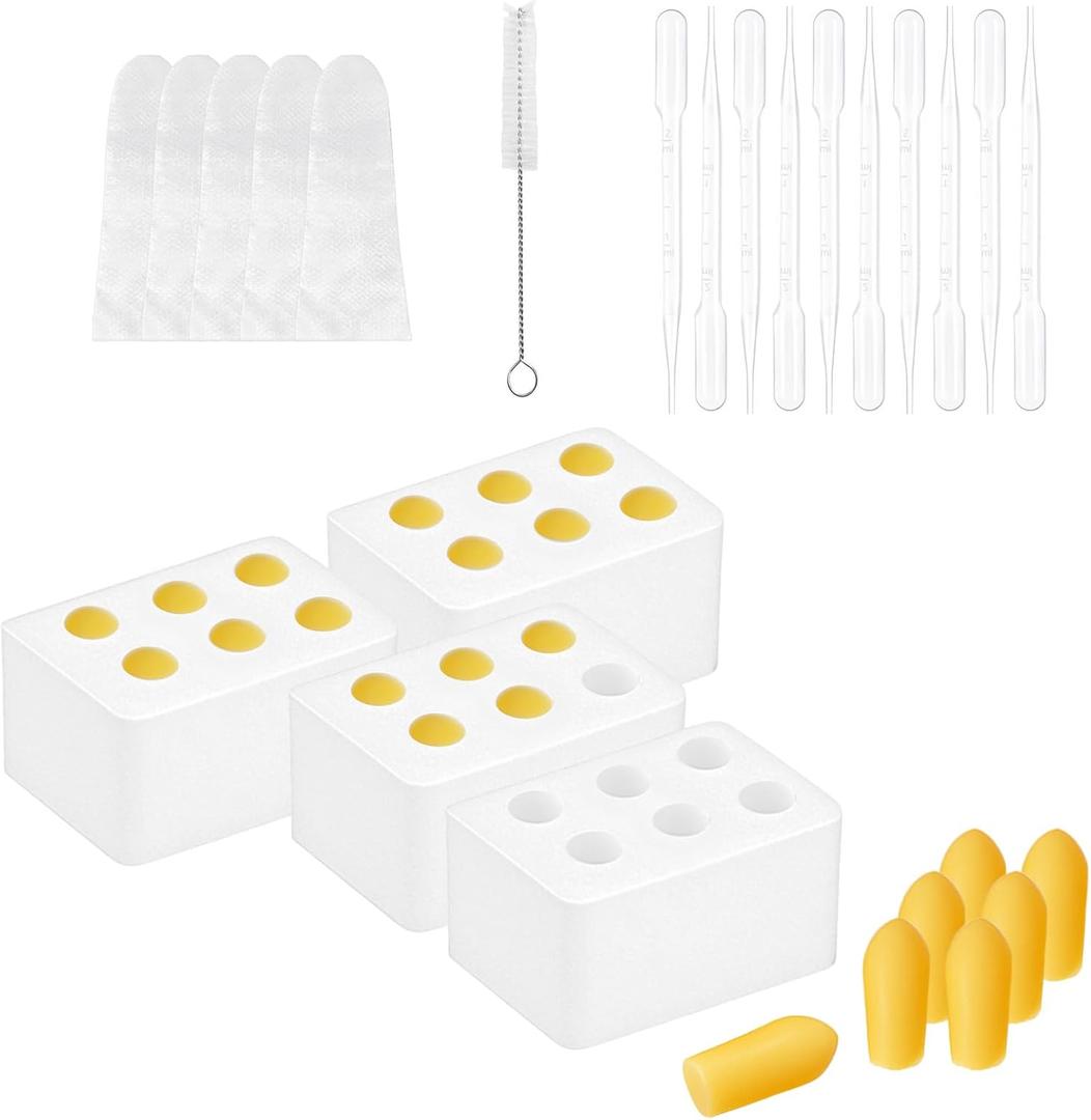 Reusable Silicone Suppository Molds Kit 4-Pack 2ML Molds for DIY Suppositories Flexible & Eco-Friendly Molds for Women Easy to Clean & Reusable