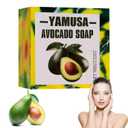 Yamusa Avocado Soap, Handmade Organic Avocado Oil Soap, Face & Body Bar Soap For Women, Deep Cleansing and Nourishing For All Skin Types