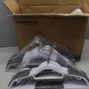 SONGMICS Pack of 50 Coat Hangers, Heavy-Duty Plastic Hangers, Clothes Hangers, White and Dark Gray UCRP020W02