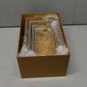 5 Pcs Metal Display Stands for Buffet Table Cake Risers, Cupcake Rectangle Stand for Wedding, Party, Catering Supplies, Elegant Food Risers for Display with 5Pcs Hollow Bottoms Sturdy Modern (Gold, 2 IN to 12 IN)