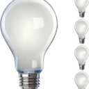 Feit Electric A19 LED Filament Light Bulbs, 40W Equivalent, Dimmable, E26 Standard Base, 450 Lumens, 5000K Daylight, 13 Years Lifetime, Frosted White LED Bulbs, Damp Rated, 4 Pack, A1940/950CA/FIL/4