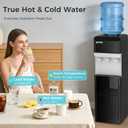 OSTBA Bottom Loading Water Dispenser, 3 & 5 Gallon Water Cooler | Hot, Cold and Room Temperature Water with LED Display, Child Safety Lock, Empty Bottle Indicator and Stainless Steel Tank