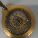 ALADEAN Brass Table Clock with Compass | Romantic Desk Clock - Decorative Vintage Mechanical Clock Lovers Boyfriend/Husband Birthday/Wedding Gifts (Love You), 1pc