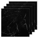 40 Sheet Vinyl Flooring 12 x 12 Peel and Stick Floor Tile Waterproof Black Marble Vinyl Floor Tiles Clearance Self Adhesive Floor Tiles Sticky Laminate Flooring for Bathroom Kitchen Basement