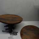 Bar Stools, Height Adjustable Swivel Bar Stool, Counter Height Bar Stool, Set of 2 Industrial Bar Stools, Vintage Round Bar Chairs with Sturdy Metal Frame, Rustic Brown