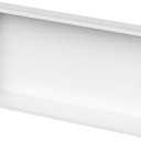 Shower Niche 24" X 12" White, Stainless Steel Wall Niche Recessed Shower Shelf for Bathroom Storage, No Tile Needed Over Mount Installation, 24W 12H-Single Shelf