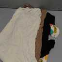 3 Pack Girls' Long Sleeve Tops Crewneck Ribbed Tees Shirt Cotton Lettuce Trim Cute Undershirt Base Layering (9-10 Years, Black, Mocha, Cream)