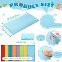 Hahafelt 8 Pack Wall Padding for Playroom Peel and Stick Headboard 15.75" x 7.87" x 1.18" 3D Anti Collision Upholstered Wall Panels Self Adhesive Headboard Panel for Protection (Rainbow Colors)