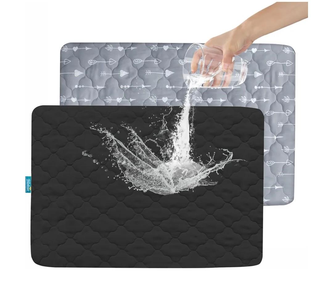 2 Pack Pack and Play Mattress Protector Sheets Fitted Waterproof Playard Mattress Pad Cover, Compatible with Graco Pack n Play & Dream On Me & Pamo Babe, Playpen/Playard Sheet, Arrow&Black, 39" x 27"