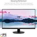 ASUS 24-Inch Desktop Monitor - 1080P Full HD, 75Hz, IPS, Adaptive-Sync/FreeSync, Eye Care, HDMI DisplayPort VGA, Frameless, VESA Wall Mountable - VA24DQ