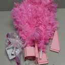 3 Feet Pink Tinsel Christmas Tree 12 Modes Dual Color Change Timer DIY 50 Warm White & Multicolor Lights Star  Battery Operated Small Artificial Full Xmas Tree Table Home Indoor