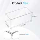 Sezanrpt Acrylic Shelf Riser 12x5.5x5 pack of 2, Countertop Acrylic Display Storage Organizer for Funko Pop Figure, Cosmetics, Bags, Shoes, Toys, Collectibles, 12x5.5x5 Inch