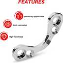PSLER Springer Front End Riser Handlebar Tree Adapter Converter 3.5 Inches Wide Riser for Bobber Chopper (Chrome)