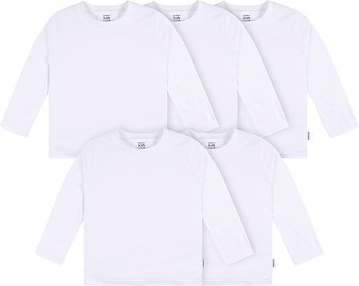 Gerber Kids Long Sleeve 5T, Set Of 5, White