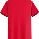 Golf Polo Shirts for Men Short Sleeve Quick Dry Performance Moisture Wicking (Red, S)