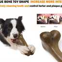 Tough Dog Toys for Aggressive Chewers, Indestructible Dog Toys, Nylon Dog Bones, Durable Tough Puppy Teething Toys, Interactive Dog Toys for Medium Large Breed, Best Gift for Dogs, Beef Flavor (1 Pack)