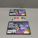 2 pack ARTISTRO 24 Acrylic Paint Markers for Rock, Fabric, Wood, Glass, Craft, Decoration - Dual-Tip Paint Pens - Stocking Stuffers, Christmas Gift Idea for Teens, Grandkids, Kids - Art Supplies