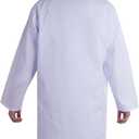 Scientist Doctor Costume Lab Coat Women Men Halloween White Long Flat Sleeve Lab Coats Accessories with Stethoscope (White)