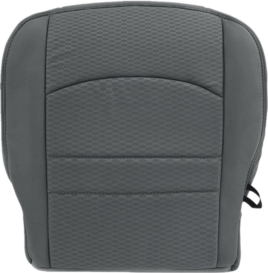 SecosAutoparts Driver Side Bottom Replacement Cloth Seat Cover Gray Compatible with Dodge Ram 1500 2500 3500 4500 5500 2013 2014 2015 2016 2017 2018
