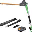 WORKPROX 20V Cordless Pole Hedge Trimmer, 9.2-Feet Reach, 11 Rotating Head, Electric Hedge Trimmer with Extension Pole, Great for Shrubs, Bushes, 2.0Ah Battery & Charging Cable Included