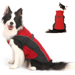 Warm Dog Winter Coat, Gimilife Dog Sweater Cold Weather Coats Waterproof Dogs Apparel Clothes Pet Jacket Padded Vest Outfit for Small Medium Large Dogs