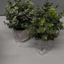 2 Pack Small Fake Plants Eucalyptus Potted Artificial Plants for Shelf Desk Home Bathroom Farmhouse Room Coffee Table Decor (Sage Green)