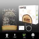 to My Bestie Gifts, Best Friend Gift for Women 3D Illusion Lamp, I Love You Friends Night Light for BFF Christmas White Elephant Gifts, Soft Warm Color Wooden Table Lamp