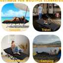 Oversized XXL Folding Camping Cot W/Mat for Adults,Heavy Duty Outdoor Bed with Carry Bag1200 D Layer Oxford Portable Travel Camp Cots Extra Wide Sleeping Cots (Black)