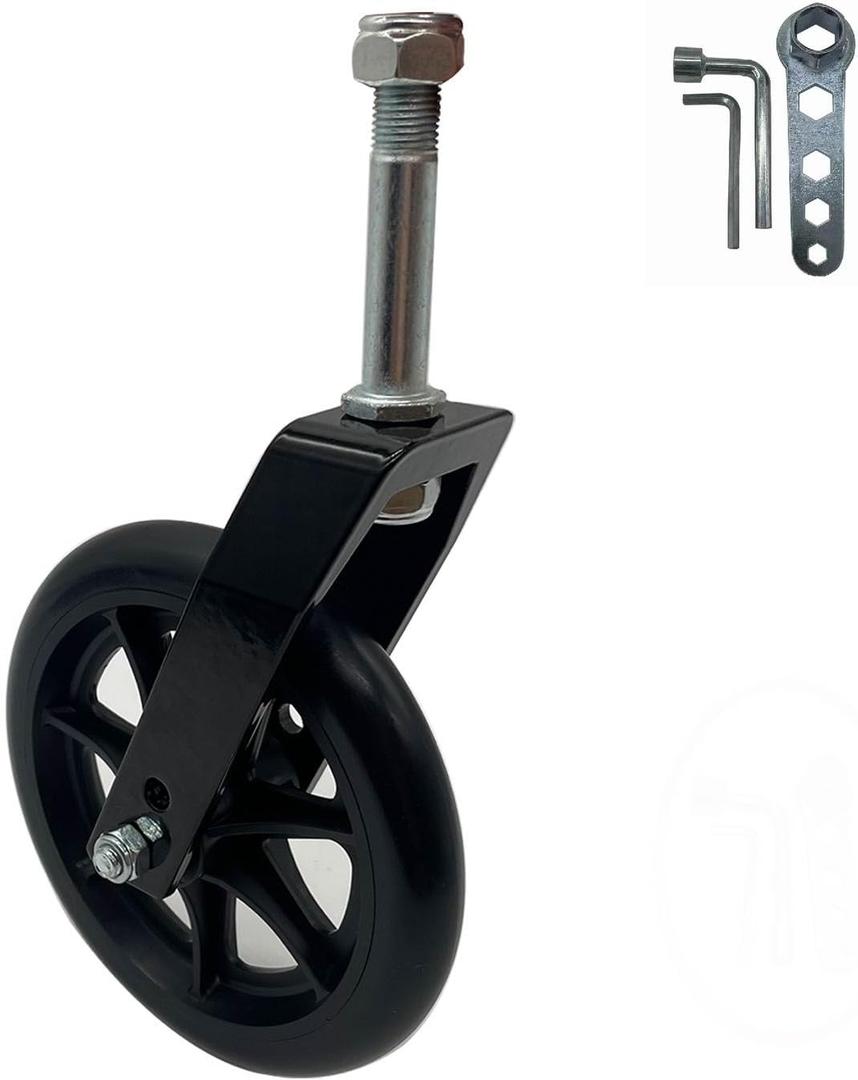 Wheelchair Accessories Caster Assembly with Aluminum Front Fork, Installing 6 Inch Solid Caster. Fit for Front Wheel Installation of Most Manual Wheelchairs and Children's Wheelchairs (Black 1 Ea)