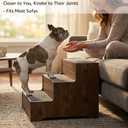 beeNbkks Furniture Style Dog Stairs, Pet Steps for Small Dogs and Cats, Wooden Non-Slip Pet Ladder for Elderly Injured Pets Short Legged Puppy to Reach Couch Sofa High Bed Windowsill