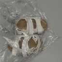 Amazon Essentials Girls and Toddlers' Cork Sandals (White, 6)