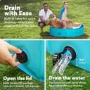 SLOOSH Foldable Dog Kiddie Pool - Portable Hard Plastic Doggie Swimming Pool, Anti-Slip Collapsible Pets Bath Tub Suitable for Kids Indoor Outdoor Backyard Use (Blue, 48" x 12")