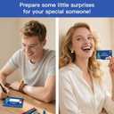 2 x 100 PCS Christmas Scratch Off Cards, DIY Custom Christmas Scratch Off Stickers, Your Own Game Tickets for Prizes Gift Scratch Cards for Small Business Holiday Birthday Party Favors Games Supplies (100-Blue Green)