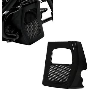 Gloss Black Chin Spoiler Fairing Radiator Cover Compatible for Harley Touring Street Road Glide FLHX FLTR 2017-2023