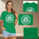 St Patricks Day Shirt Women Saint Patricks Day Shirts Irish Shamrock Tee Top (Large, Green1)