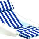 SWIMLINE ORIGINAL 10010M Sunchaser Padded Luxury Lounge Chair Pool Float | Molded Frame & Pontoon Design | Pool Floats Adult | Pool Lounger | Pool Accessories | Pool Chairs and Lounges For In Pool (Classic Sling (Extra Padded))