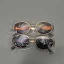 livho 2025 Trendy Oval Sunglasses - Stylish Polarized Shades for Everyday - Retro Metal Frames