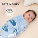 Yoofoss Baby Swaddles for Newborns 100% Cotton, Adjustable Swaddle 3-6 Months 3 Pack Newborn Swaddle Sack, Breathable Soft(Medium)