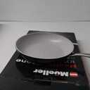 Mueller Frying Pan, Heavy Duty German Stone Coating Non Stick Frying Pans, No PFOA or APEO, Paella Pan, Dishwasher and Oven Safe, Even Heat Distribution, Cool Stainless Steel Handle, Light Grey (10 Inch)