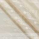 WAZZIO Boho Lace Curtains 2 Panels 63 Inches -Cute Vintage Victorian Sheer Panel Drape French Country Floral Pattern & Tassel Light Filtering Privacy for Bedroom Dining Living Room,Beige,W52x L63