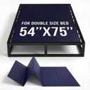 10mm Bunkie Board (54x75Full Size) | Lightweight Design, Low Profile Bed Support, Breathable, Noise Minimizing, Moisture Resistant, Split Fully Assembled | Bed Support